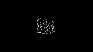 chess pieces illustration, minimalism, simple, simplicity, chess