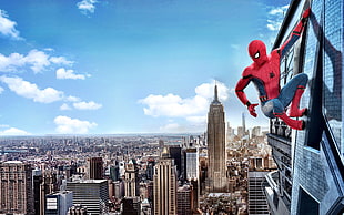 Spider-man on building HD wallpaper
