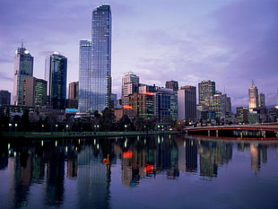 city buildings, rialto towers, Melbourne HD wallpaper