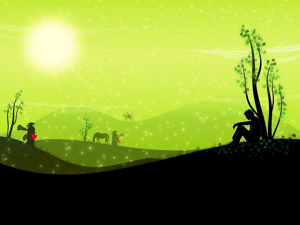 green grass HD wallpaper