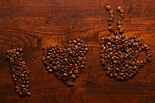 brown wooden coffee beans