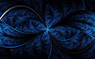 blue macro shot of blue textile HD wallpaper