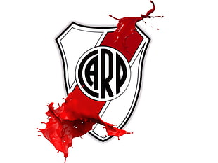 black and red Carp logo, River Plate, escudo