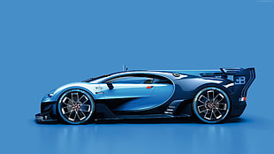 blue sports coupe concept