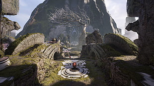 temple with stone walls digital wallpaper, paragon, video games
