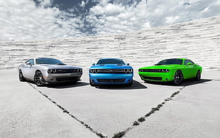 assorted-color Dodge Challenger, Dodge, Dodge Challenger, car, muscle cars