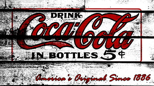 Coca-Cola poster, quote, Coca-Cola, logo HD wallpaper