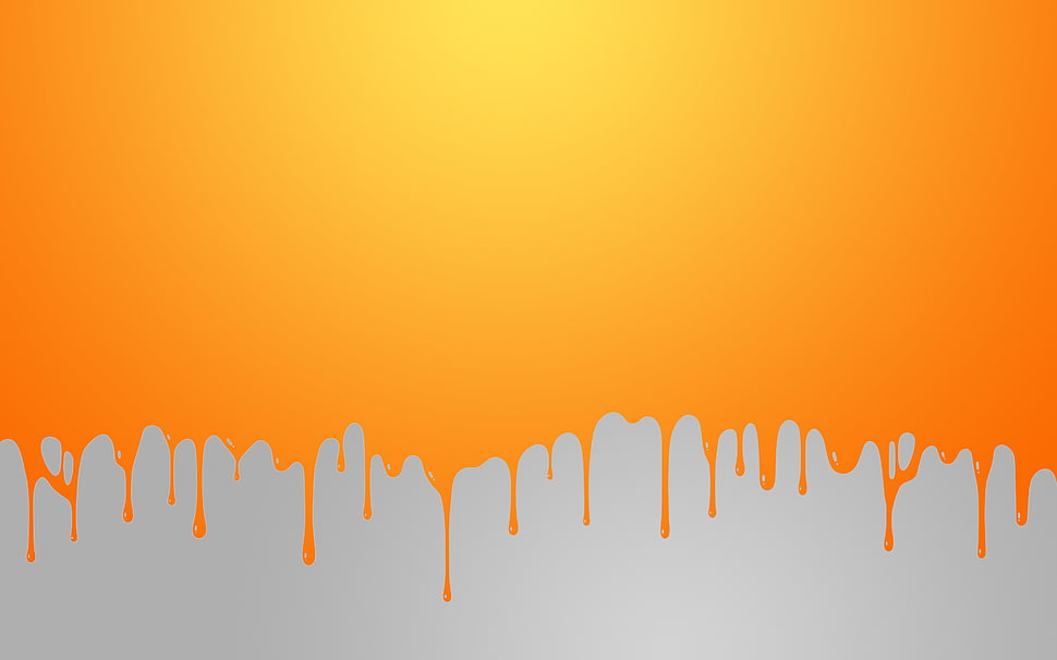 orange paint wallpaper, digital art, solid color HD wallpaper
