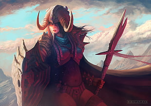 fantasy art, warrior HD wallpaper