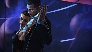 men's black long-sleeved top clip-art, Tango, Mass Effect, Jack, Commander Shepard