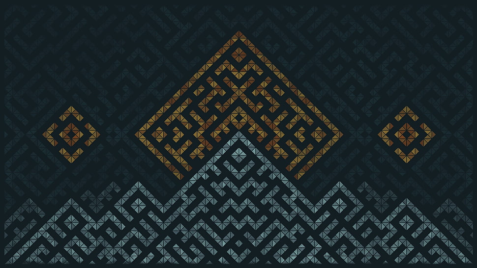 black and red area rug, pattern, digital art HD wallpaper