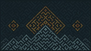black and red area rug, pattern, digital art