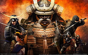 brown and black wooden table, Total War: Shogun 2, samurai, video games