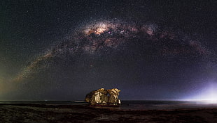 photo of brown rock formation during night time, western australia HD wallpaper