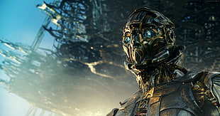 selective photo of gray robot during daytime HD wallpaper