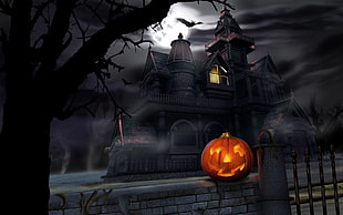 Haunted House painting HD wallpaper