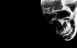 animated white skull HD wallpaper
