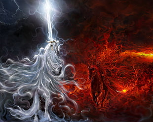 Diablo digital wallpaper, nature, angel, God, horse