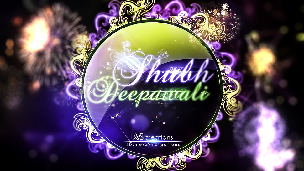 Shabh Deepawali logo, digital art HD wallpaper
