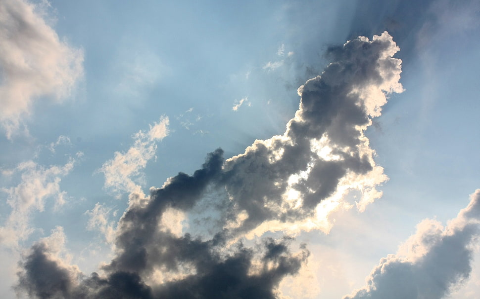 blue and white sky photography HD wallpaper