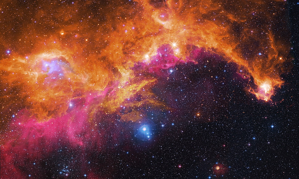 multicolored galaxy, space HD wallpaper