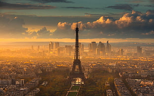 Eiffel Tower, France, artwork, Paris, nature, city