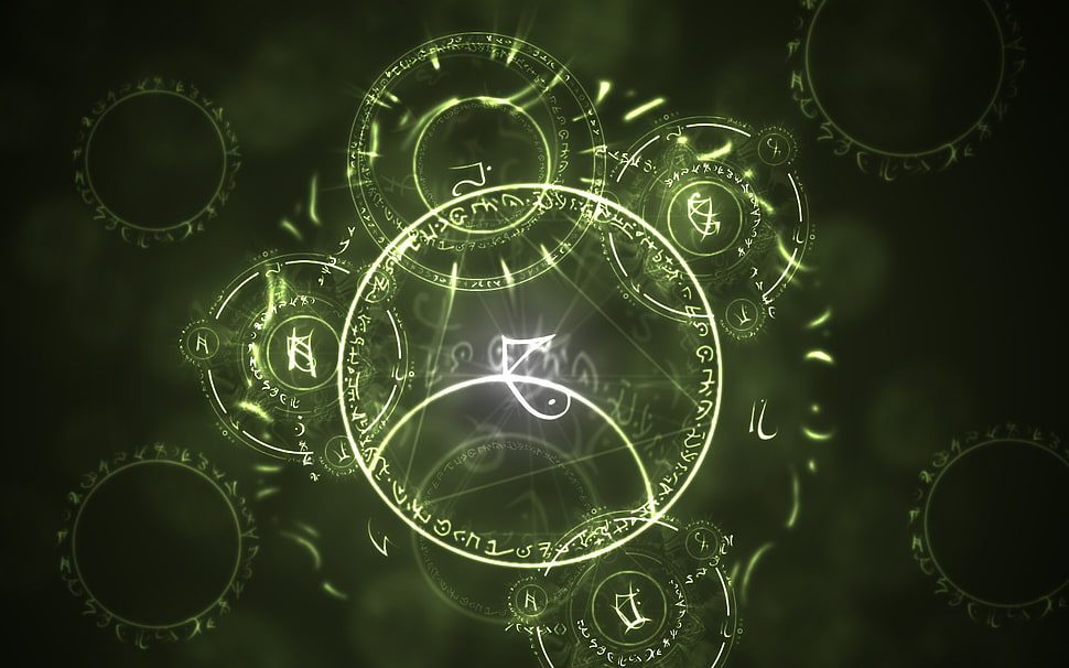 round green digital wallpaper, digital art, circle HD wallpaper