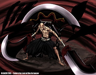 Bleach Ikkaku Madarame illustration, Bleach, samurai, Hollow, sword HD wallpaper