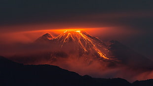 volcanic eruption HD wallpaper