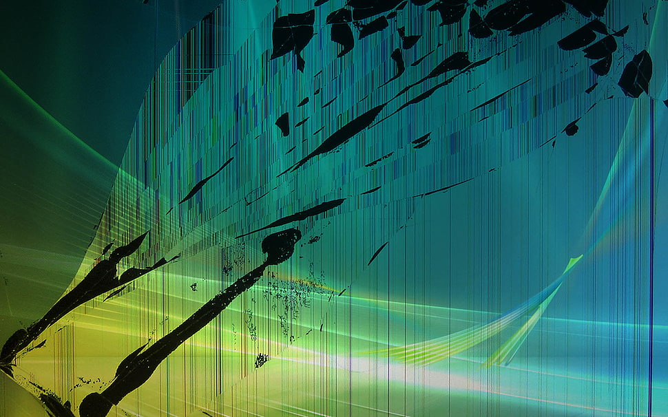 blue, yellow and black crack HD wallpaper