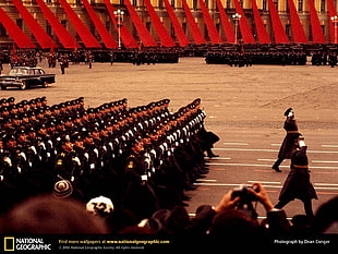 soldiers marching on field by National Geographic photo, parade, Soviet Union, USSR, National Geographic HD wallpaper