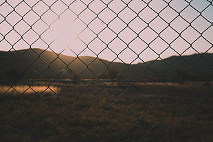 black chain fence, Fence, Mesh, Blur