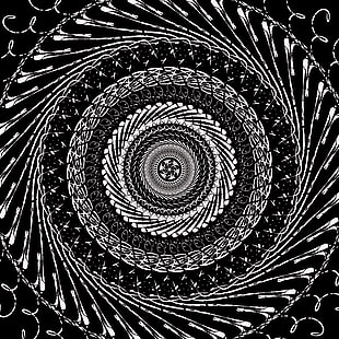 white and black art, pattern