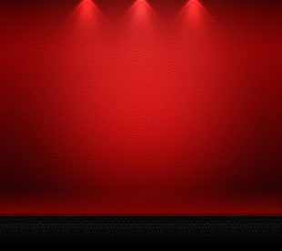 red background stage, leather, simple