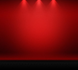 red background stage, leather, simple