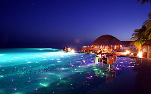brown chair, water, beach, sky, Maldives