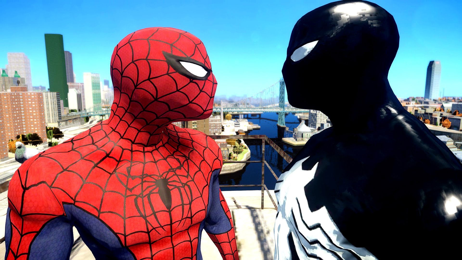 Включи канал а 4 человек паук. Spider man vs Black Spider man. Человек паук из мультика.