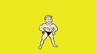 yellow haired man illustration, Fallout 4, Fallout, Fallout 3, Fallout: New Vegas HD wallpaper