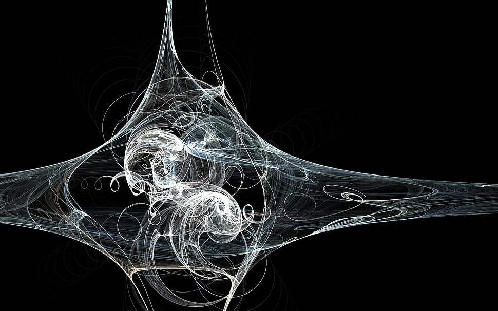 white stretched illustration HD wallpaper