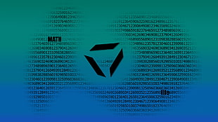 black Math Life text on green and blue background, mathematics, shapes, geometry, blue