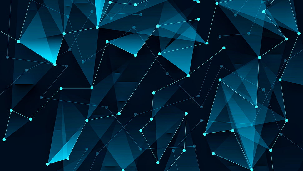 geometric digital wallpaper, geometry, poly, vector, dots HD wallpaper