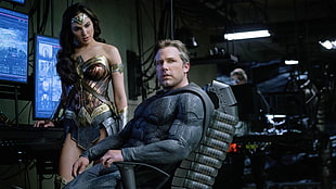 Gal Gadot as Wonder Woman and Ben Affleck as Batman