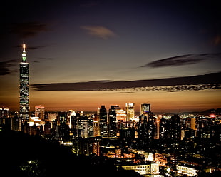 high-rise buildings, Taipei, city