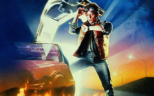 Back to The Future digital art, Back to the Future, Michael  J. Fox, movies, 1980s