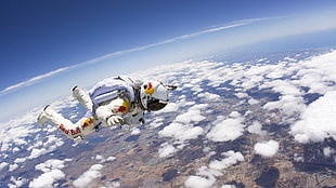 person sky gliding photo HD wallpaper
