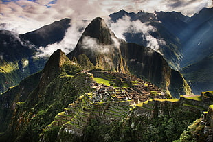 aerial photography of Machu Picchu Peru
