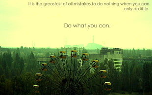 ferris wheel with text overlay, Chernobyl, quote, ferris wheel, Pripyat HD wallpaper