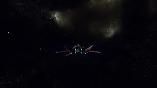 black and red drone quadcopter, Star Citizen, Retaliator, space, spaceship HD wallpaper