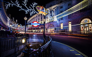 city with string lights time lapse photography, cityscape, long exposure, London, road