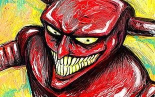 red demon painting